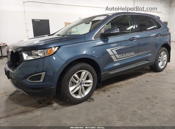 2FMPK4J83JBC59615 2018 FORD EDGE Blue Առջևի ձախ երեք քառորդ տեսարան