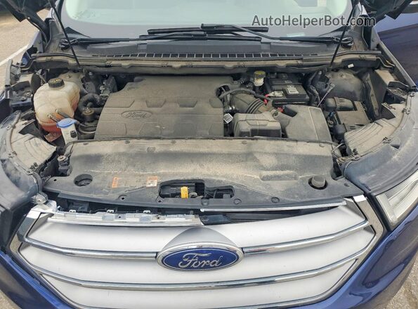2FMPK4J84GBC05426 2016 FORD EDGE Blue Vista del compartimento del motor
