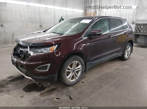 2FMPK4J84JBB52654 2018 FORD EDGE Темно-бордовый Передняя левая четверть