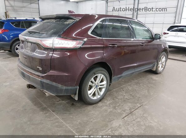 2FMPK4J84JBB52654 2018 FORD EDGE Темно-бордовый Задняя правая четверть