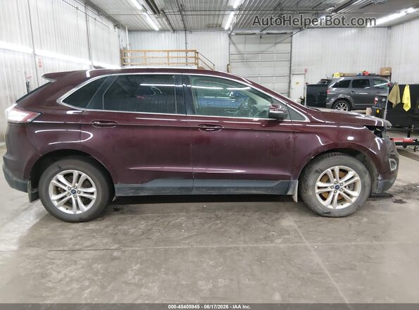 2FMPK4J84JBB52654 2018 FORD EDGE Темно-бордовый Панорамный вид салона 360°