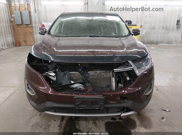 2FMPK4J84JBB52654 2018 FORD EDGE Темно-бордовый Вид задней части салона