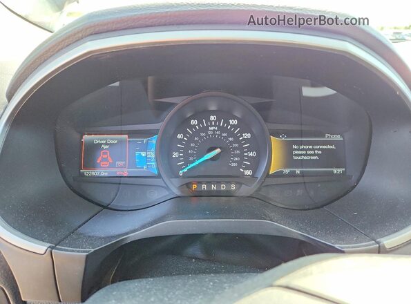 2FMPK4J85HBB99735 2017 FORD EDGE Черный Вид щитка приборов