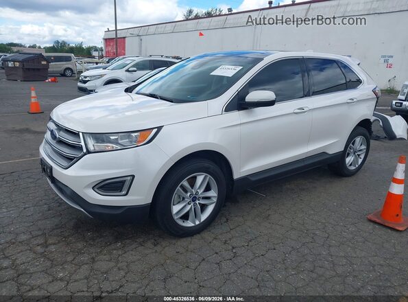 2FMPK4J85JBC27622 2018 FORD EDGE White წინა მარცხენა ხედი სამი მეოთხედიდან
