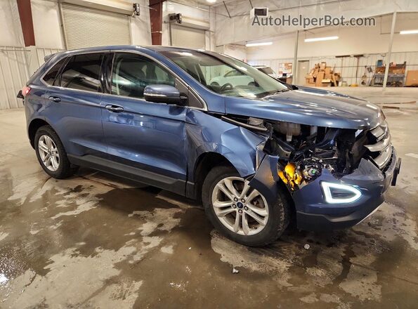 2FMPK4J87JBB05232 2018 FORD EDGE Blue Front right
