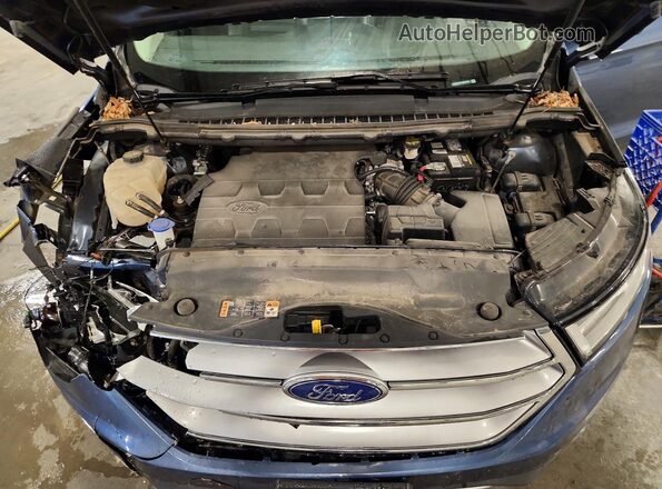 2FMPK4J87JBB05232 2018 FORD EDGE Blue Engine compartment view