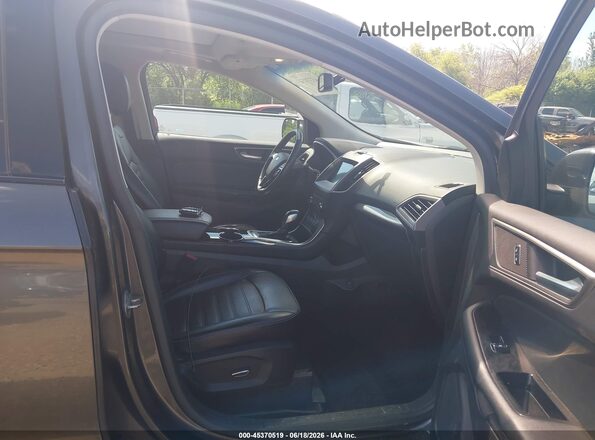 2FMPK4J89HBB81805 2017 FORD EDGE Gray წინა სალონის ხედი