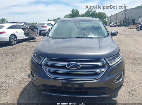 2FMPK4J89JBB23747 2018 FORD EDGE Gray Widok zestawu wskaźników