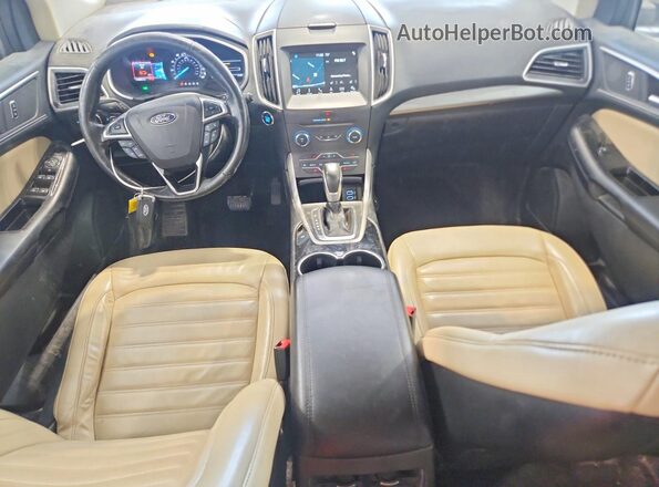 2FMPK4J90HBC44489 2017 FORD EDGE Tan Вид панелі приладів