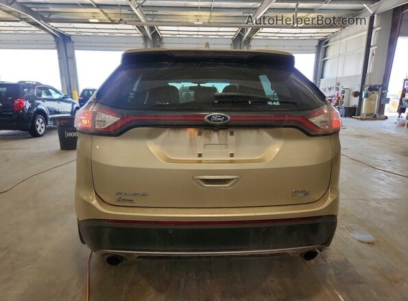 2FMPK4J90HBC44489 2017 FORD EDGE Tan Вид ззаду
