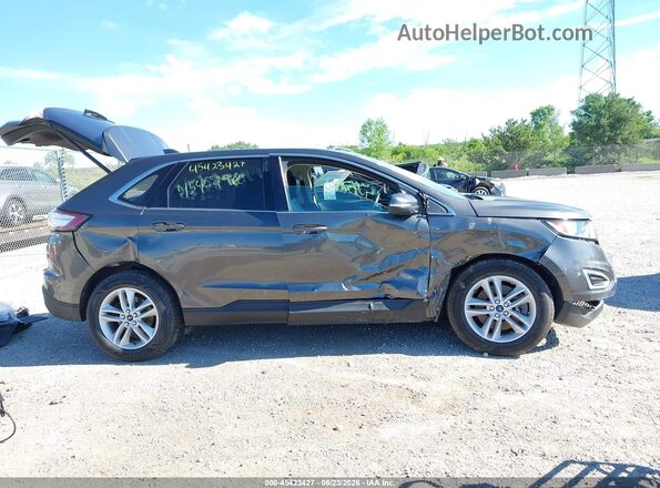 2FMPK4J90JBB56970 2018 FORD EDGE Gray უკანა სალონის ხედი