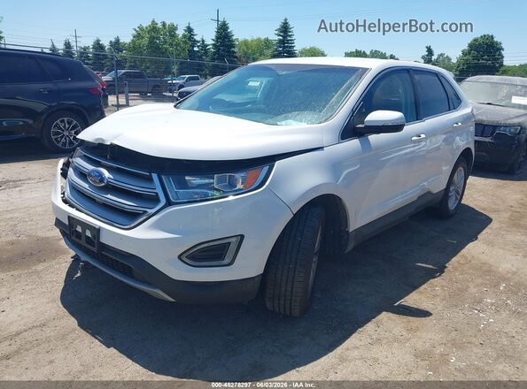 2FMPK4J90JBC04287 2018 FORD EDGE White Vista tres cuartos delantera izquierda