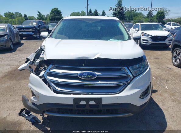2FMPK4J90JBC04287 2018 FORD EDGE White Vista del cuadro de instrumentos