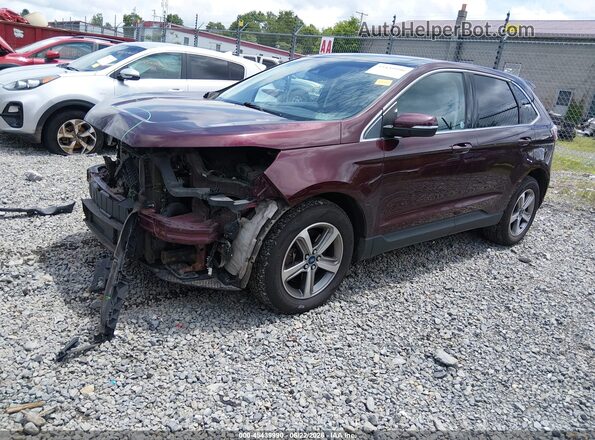 2FMPK4J90KBB40785 2019 FORD EDGE Темно-бордовый Передняя левая четверть