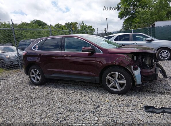 2FMPK4J90KBB40785 2019 FORD EDGE Темно-бордовый Панорамный вид салона 360°