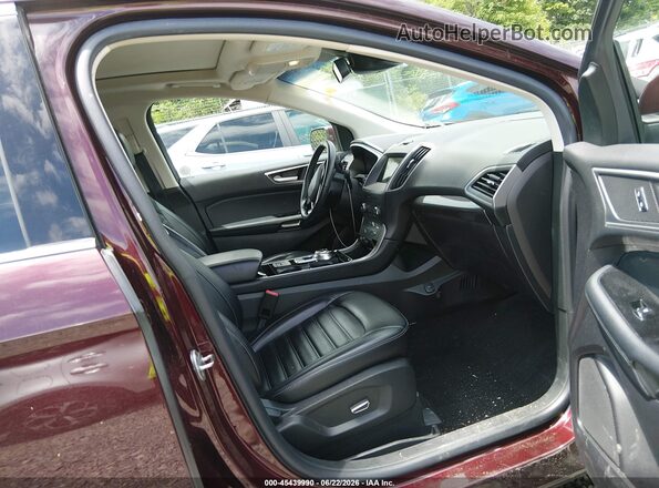2FMPK4J90KBB40785 2019 FORD EDGE Темно-бордовый Вид салона спереди