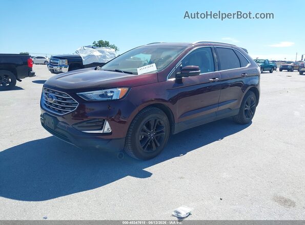 2FMPK4J90KBC18272 2019 FORD EDGE Темно-бордовый Передняя левая четверть