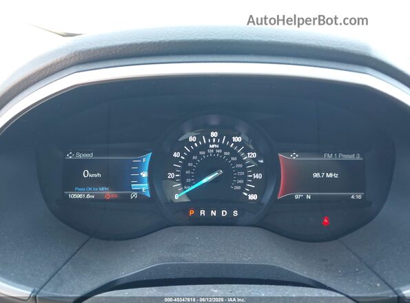 2FMPK4J90KBC18272 2019 FORD EDGE Темно-бордовый Вид задних сидений