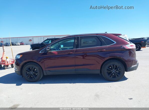 2FMPK4J90KBC18272 2019 FORD EDGE Темно-бордовый Панорамный вид салона 360°