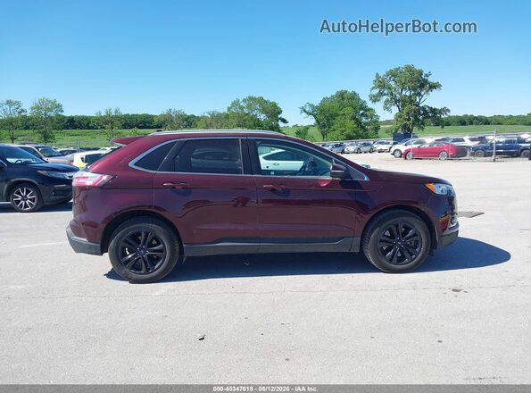 2FMPK4J90KBC18272 2019 FORD EDGE Темно-бордовый Вид задней части салона