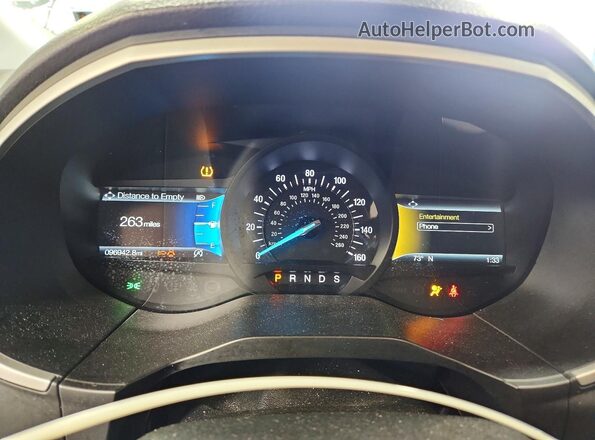2FMPK4J90KBC71070 2019 FORD EDGE White ხელსაწყოთა პანელის ხედი