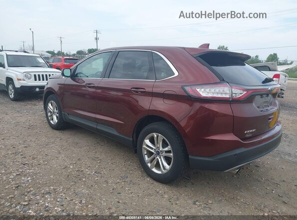 2FMPK4J91GBC57962 2016 FORD EDGE Maroon Trasero izquierdo
