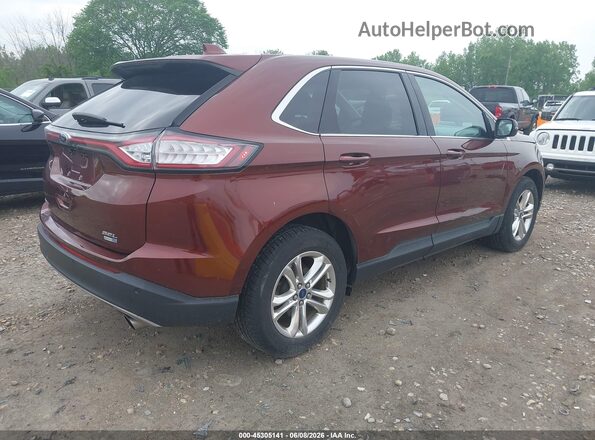 2FMPK4J91GBC57962 2016 FORD EDGE Maroon Trasero derecho