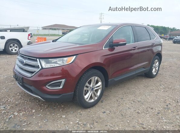 2FMPK4J91GBC57962 2016 FORD EDGE Maroon Vista tres cuartos delantera izquierda
