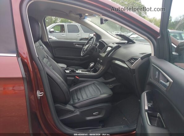 2FMPK4J91GBC57962 2016 FORD EDGE Maroon Vista interior delantera