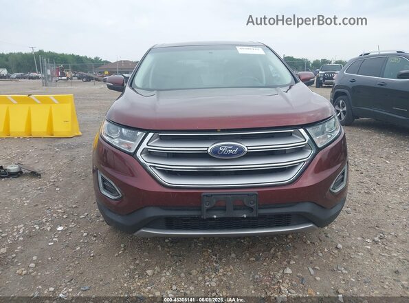2FMPK4J91GBC57962 2016 FORD EDGE Maroon Vista interior trasera