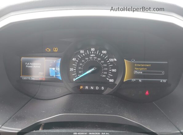 2FMPK4J91GBC57962 2016 FORD EDGE Maroon Vista de los asientos traseros