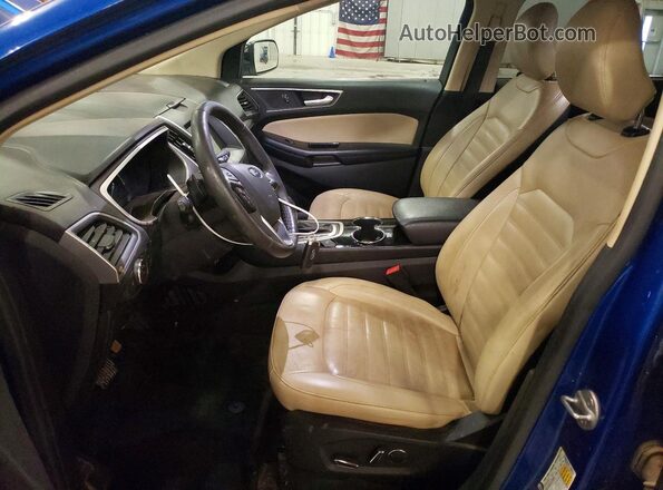 2FMPK4J91JBB32693 2018 FORD EDGE Синий Вид салона спереди