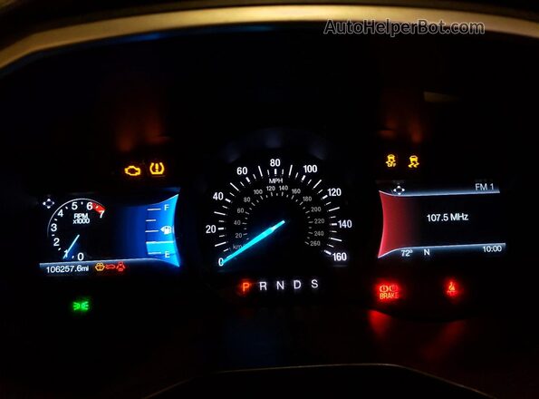 2FMPK4J91JBB32693 2018 FORD EDGE Синий Вид щитка приборов