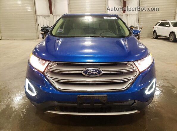 2FMPK4J91JBB32693 2018 FORD EDGE Синий Вид спереди