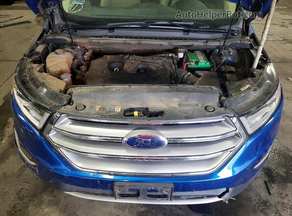 2FMPK4J91JBB32693 2018 FORD EDGE Синий Вид подкапотного пространства