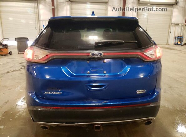 2FMPK4J91JBB32693 2018 FORD EDGE Синий Вид сзади