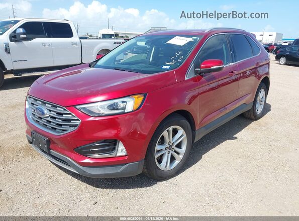 2FMPK4J91KBB25762 2019 FORD EDGE Red Առջևի ձախ երեք քառորդ տեսարան