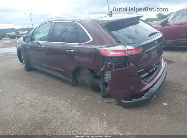 2FMPK4J91KBC75208 2019 FORD EDGE Burgundy Rear left