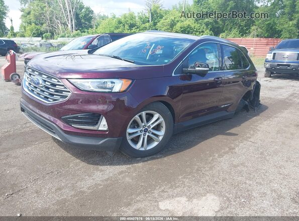 2FMPK4J91KBC75208 2019 FORD EDGE Burgundy Front left
