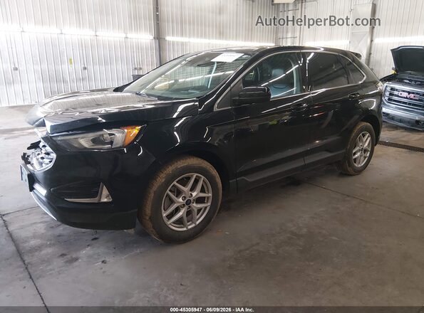 2FMPK4J91MBA31576 2021 FORD EDGE Черный Передняя левая четверть