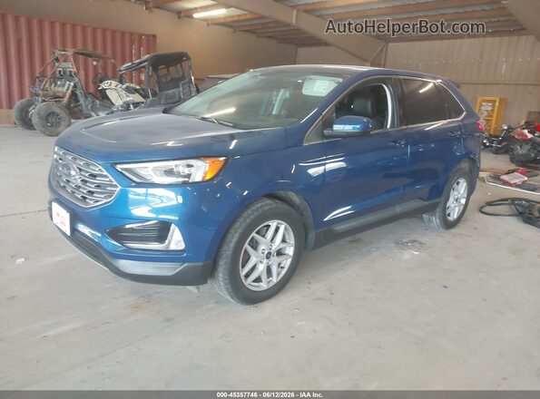 2FMPK4J91MBA65341 2021 FORD EDGE Blue წინა მარცხენა ხედი სამი მეოთხედიდან
