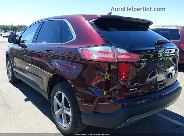 2FMPK4J91NBA73943 2022 FORD EDGE Maroon Tył lewy