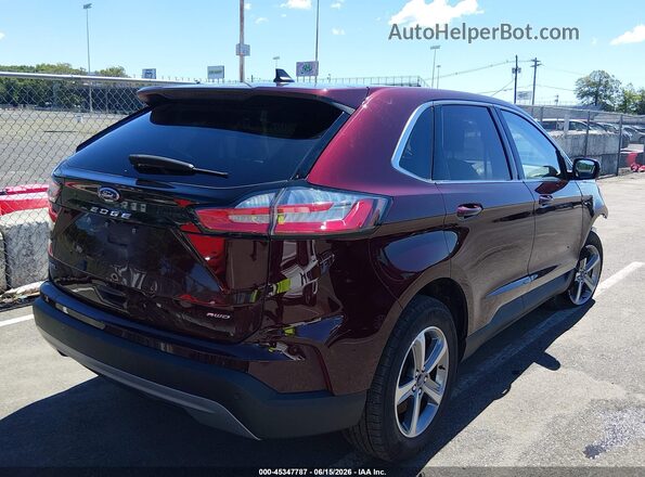 2FMPK4J91NBA73943 2022 FORD EDGE Maroon Tył prawy