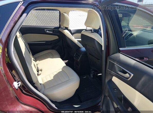 2FMPK4J91NBA73943 2022 FORD EDGE Maroon Widok naklejki z numerem VIN