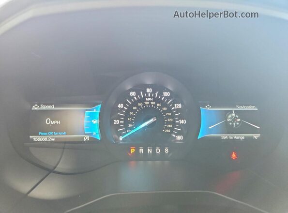 2FMPK4J91RBA69672 2024 FORD EDGE White Instrument cluster view