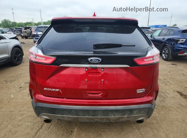 2FMPK4J92LBA32945 2020 FORD EDGE Red Вид ззаду
