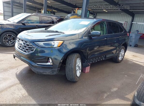 2FMPK4J92NBA93618 2022 FORD EDGE Blue Передня ліва чверть