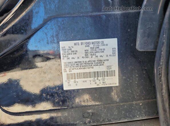 2FMPK4J93GBC10710 2016 FORD EDGE Black Engine compartment view