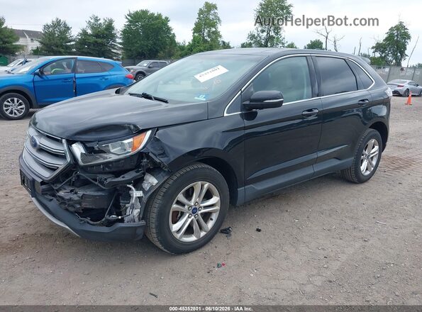 2FMPK4J93GBC16183 2016 FORD EDGE Черный Передняя левая четверть