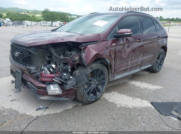 2FMPK4J93LBB14084 2020 FORD EDGE Бордовый Передняя левая четверть